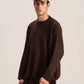 BROWN COZY KNIT PULLOVER