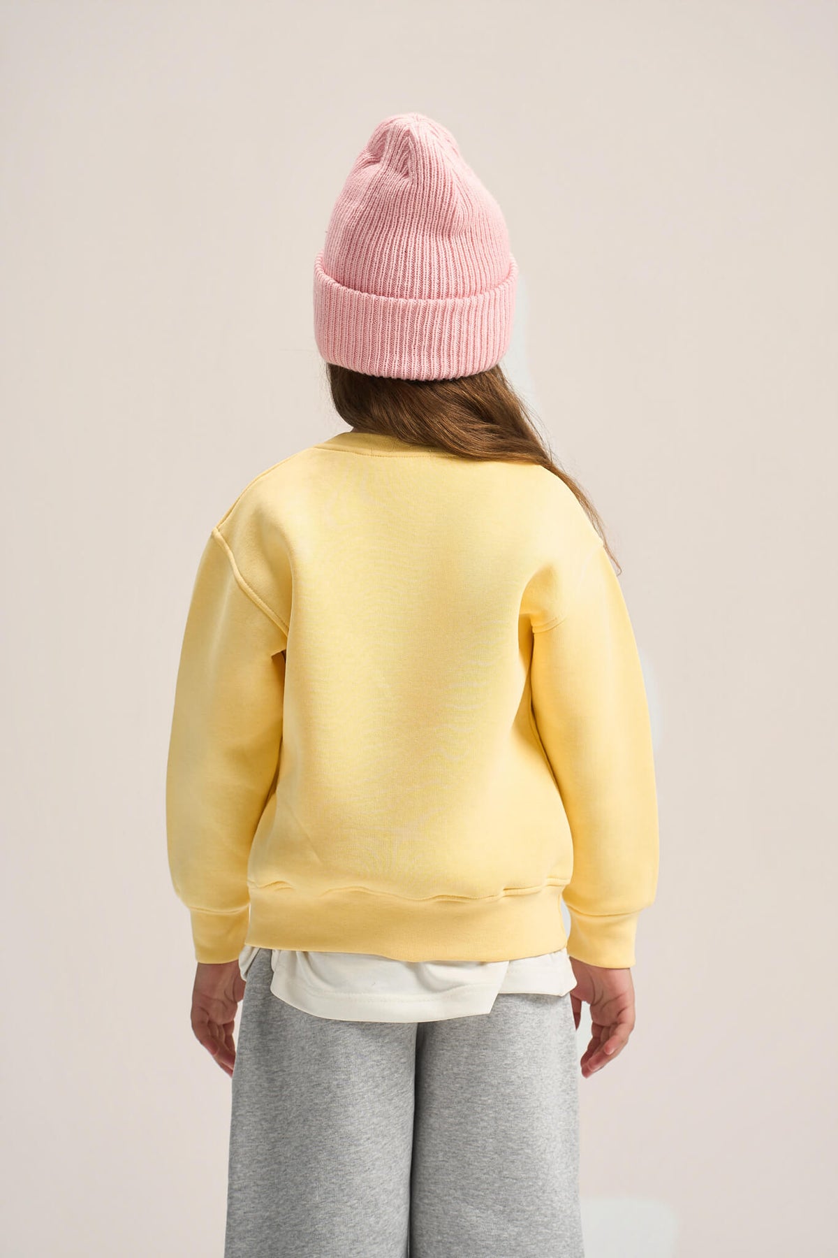 BUTTERMILK YELLOW LITTLE ONES BOXY-FIT CREWNECK