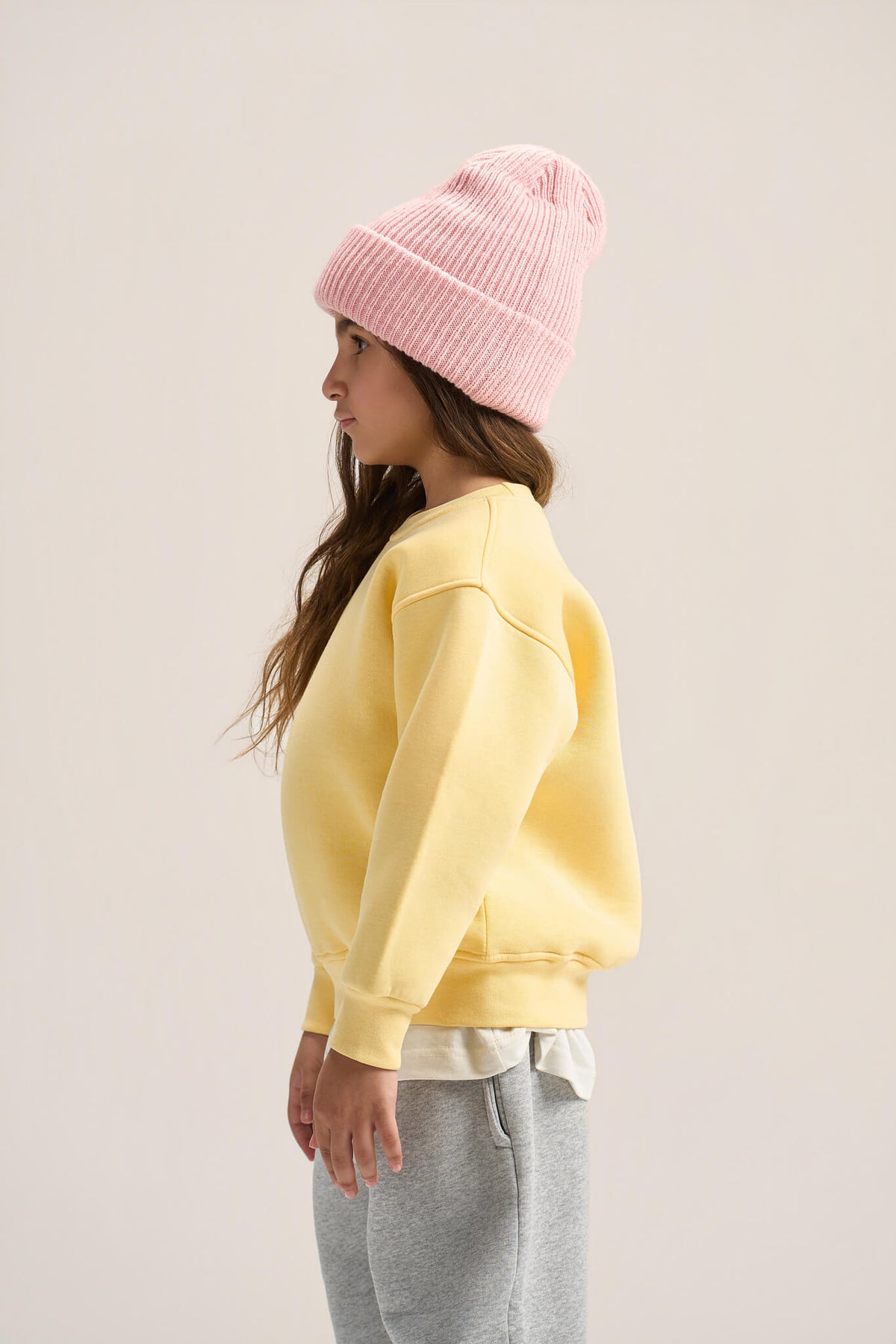 BUTTERMILK YELLOW LITTLE ONES BOXY-FIT CREWNECK