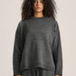 DARK GREY COZY KNIT PULLOVER