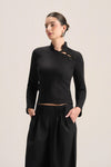 LONG SLEEVE MANDARIN TOP