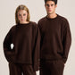 BROWN COZY KNIT PULLOVER
