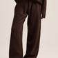 BROWN COZY KNIT PANTS