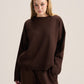 BROWN COZY KNIT PULLOVER