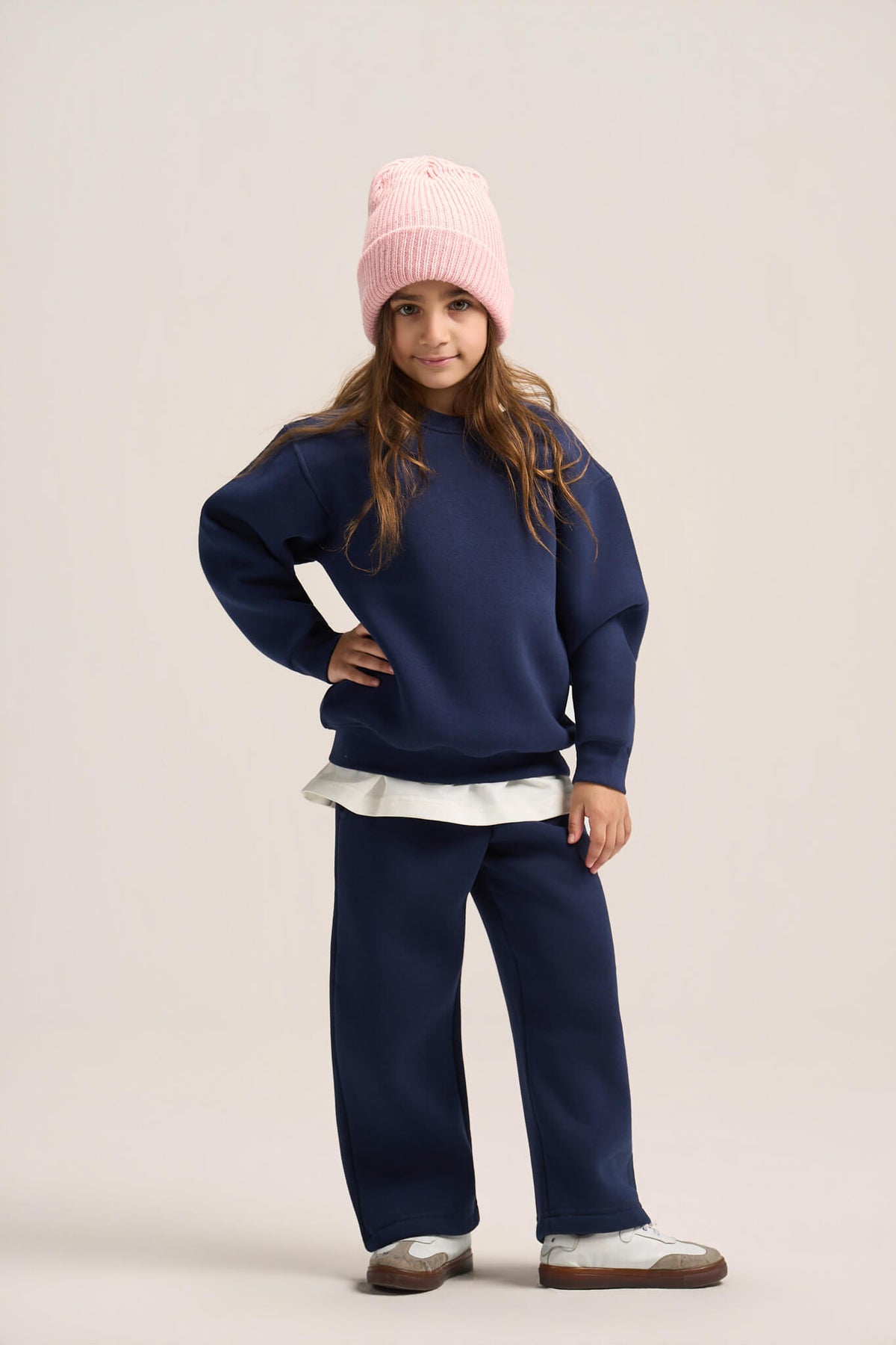 NAVY BLUE LITTLE ONES RELAXED-FIT SWEATPANT