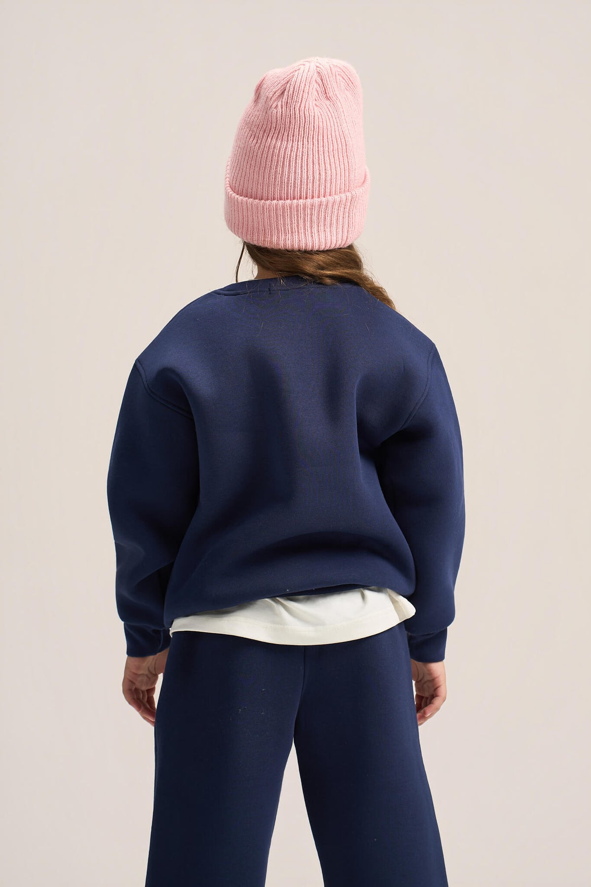 NAVY BLUE LITTLE ONES BOXY-FIT CREWNECK