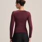 SQUARE NECK LONG SLEEVE TOP