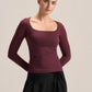 SQUARE NECK LONG SLEEVE TOP
