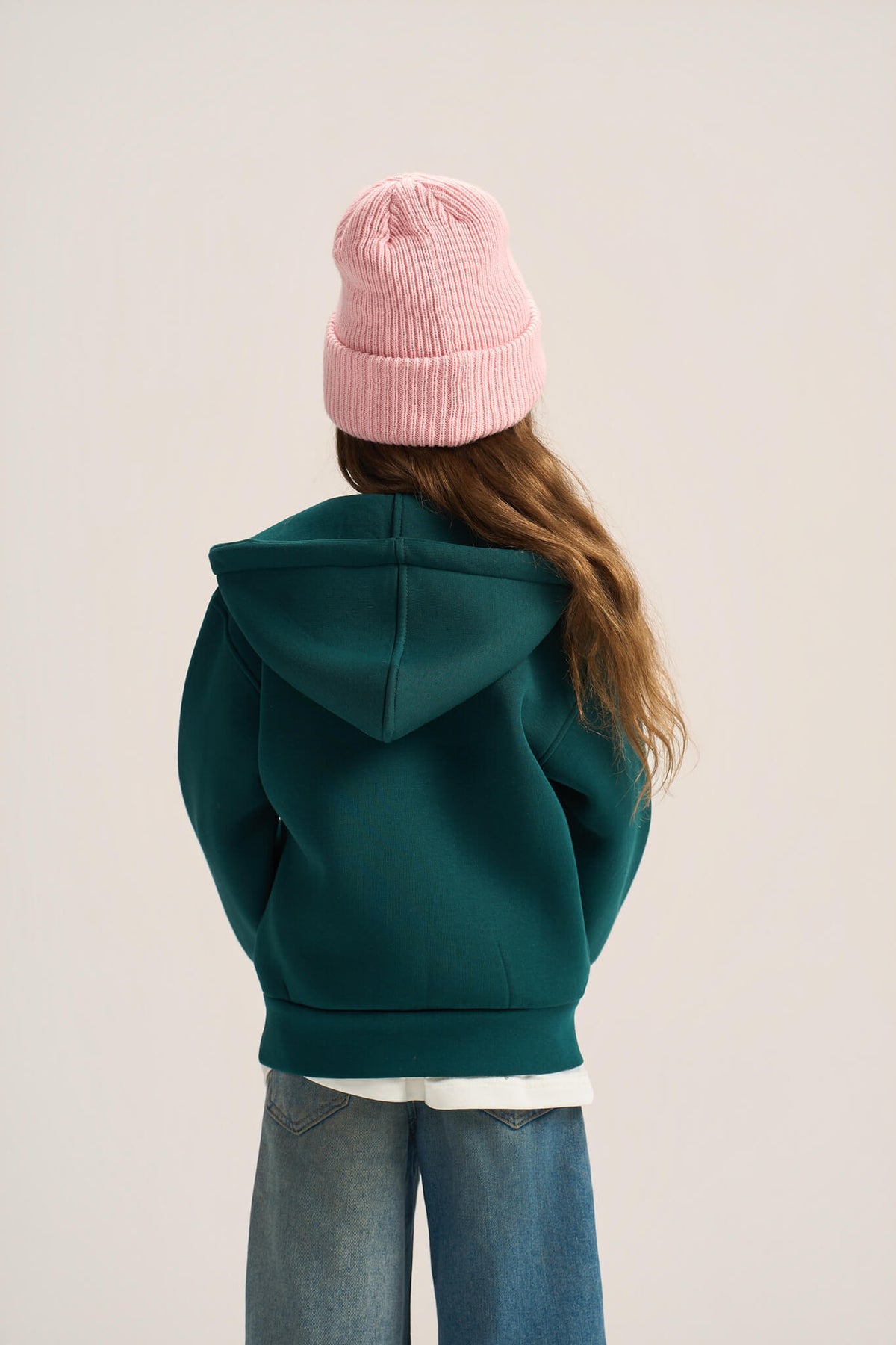 TEAL LITTLE ONES ESSENTIAL ZIP UP HOODIE