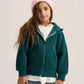 TEAL LITTLE ONES ESSENTIAL ZIP UP HOODIE