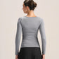 SQUARE NECK LONG SLEEVE TOP