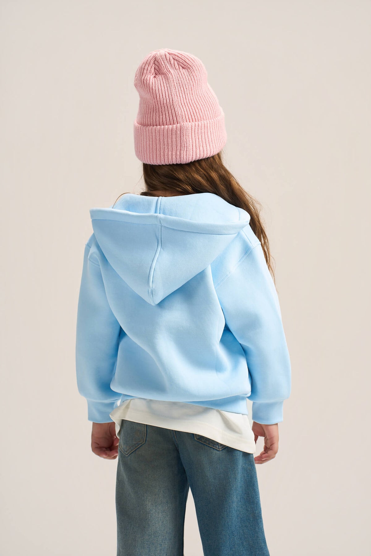 SKY BLUE LITTLE ONES ESSENTIAL ZIP UP HOODIE