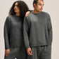 DARK GREY COZY KNIT PULLOVER