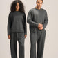 DARK GREY COZY KNIT PANTS