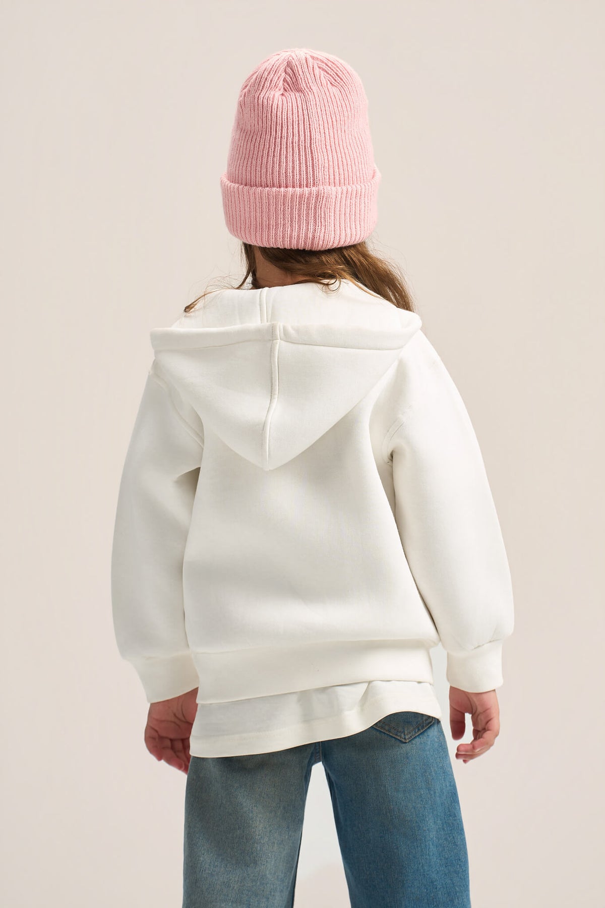 OFF WHITE LITTLE ONES ESSENTIAL ZIP UP HOODIE
