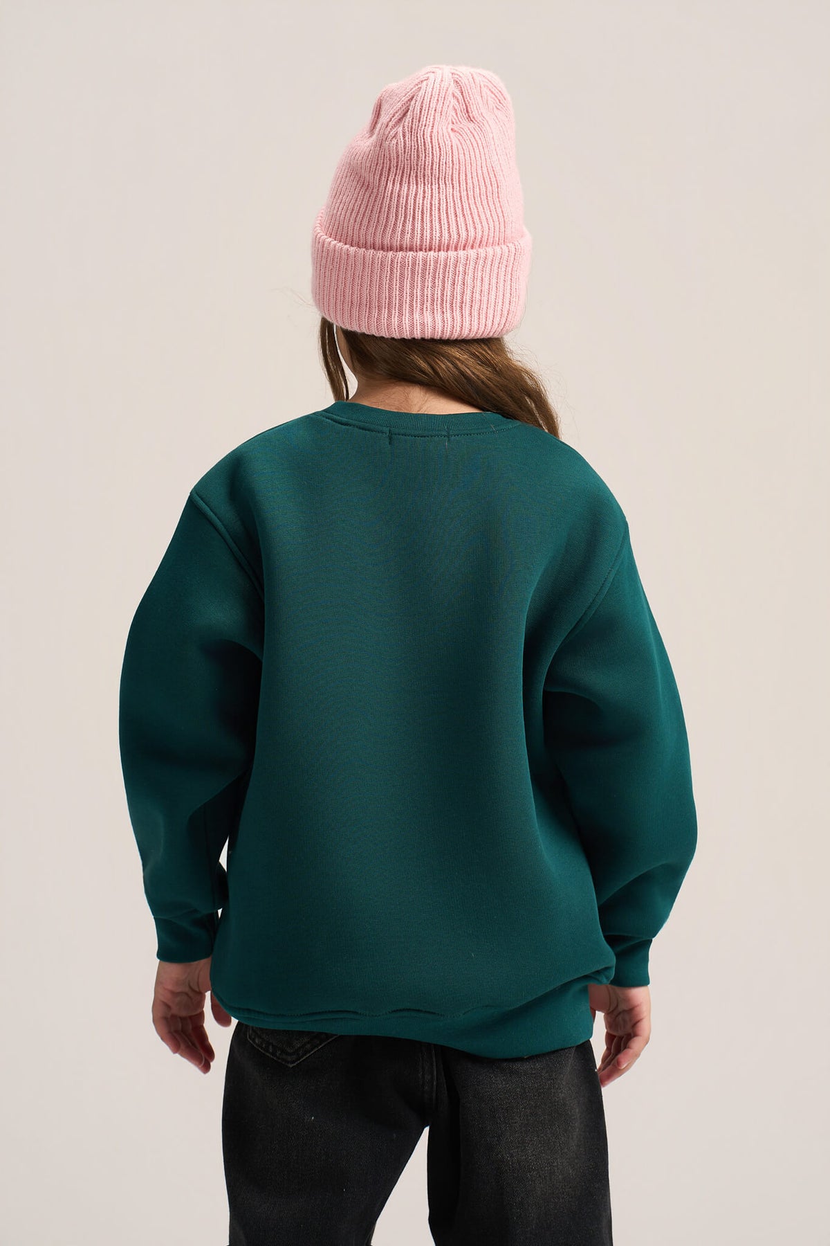 TEAL LITTLE ONES BOXY-FIT CREWNECK