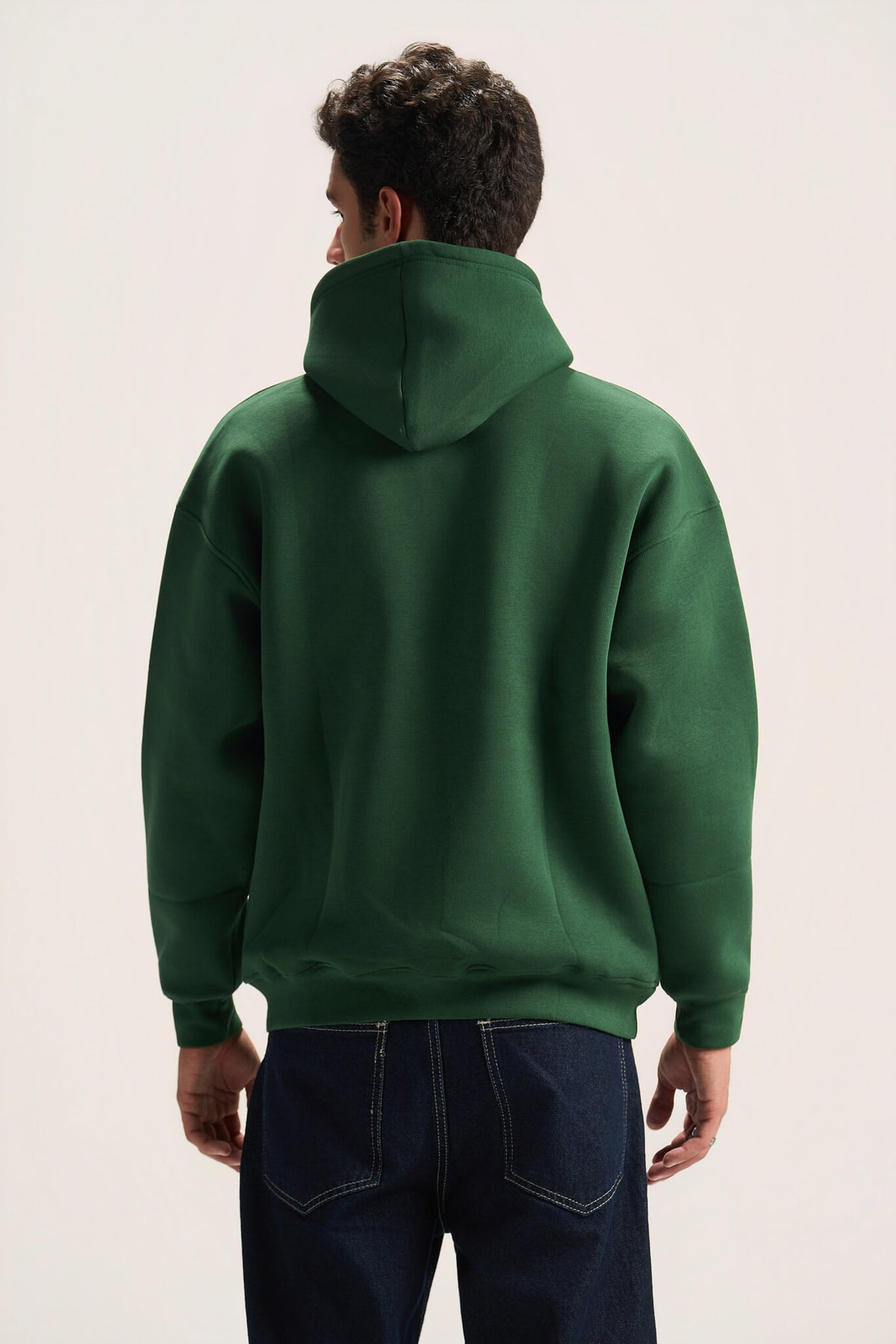 DARK GREEN OVER-SIZED HOODIE