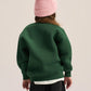 DARK GREEN LITTLE ONES BOXY-FIT CREWNECK