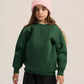 DARK GREEN LITTLE ONES BOXY-FIT CREWNECK