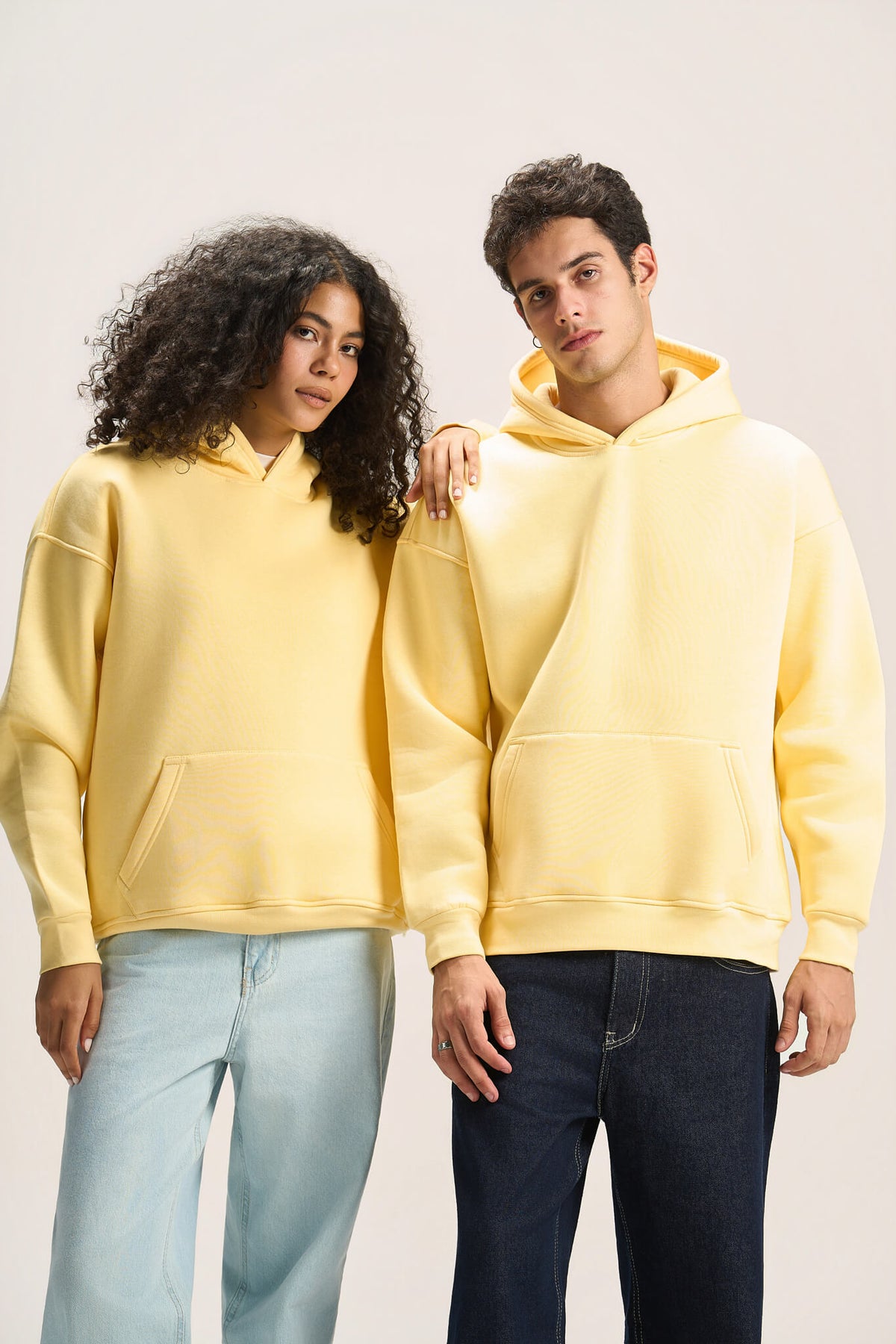 BUTTERMILK YELLOW OVER-SIZED HOODIE
