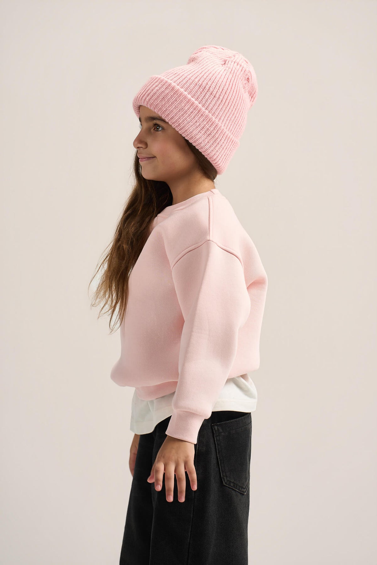 LIGHT PEACH LITTLE ONES BOXY-FIT CREWNECK