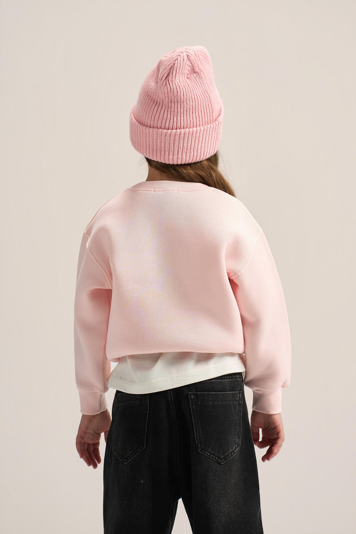 LIGHT PEACH LITTLE ONES BOXY-FIT CREWNECK