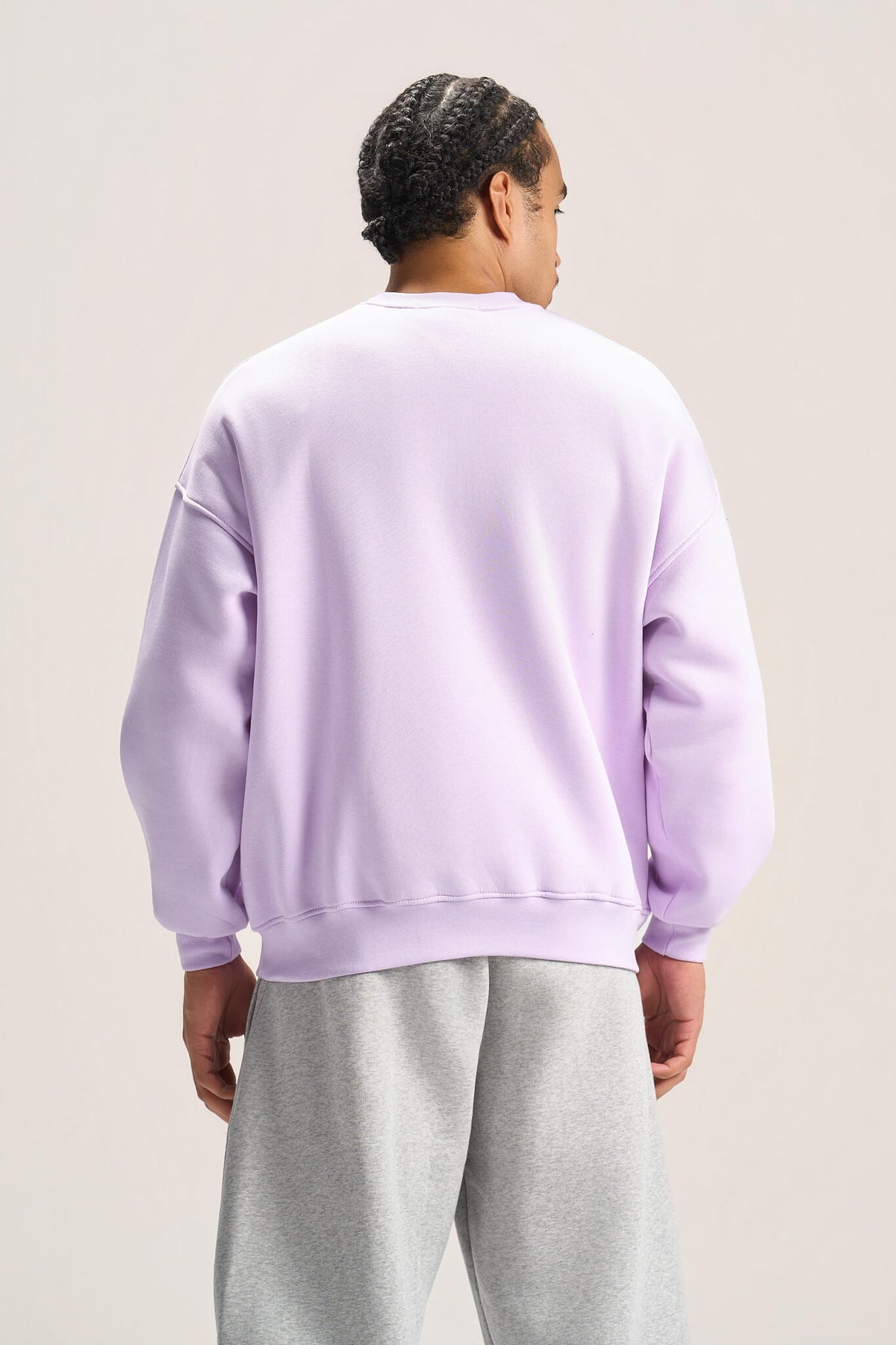 LAVENDER BOXY-FIT CREWNECK