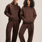DARK BROWN BARREL FIT SWEATPANTS