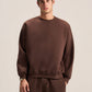 DARK BROWN BOXY-FIT CREWNECK