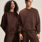 DARK BROWN BOXY-FIT CREWNECK