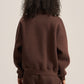 DARK BROWN BOXY-FIT CREWNECK