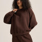 DARK BROWN BOXY-FIT CREWNECK