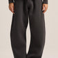 CHARCOAL GREY BARREL FIT SWEATPANTS