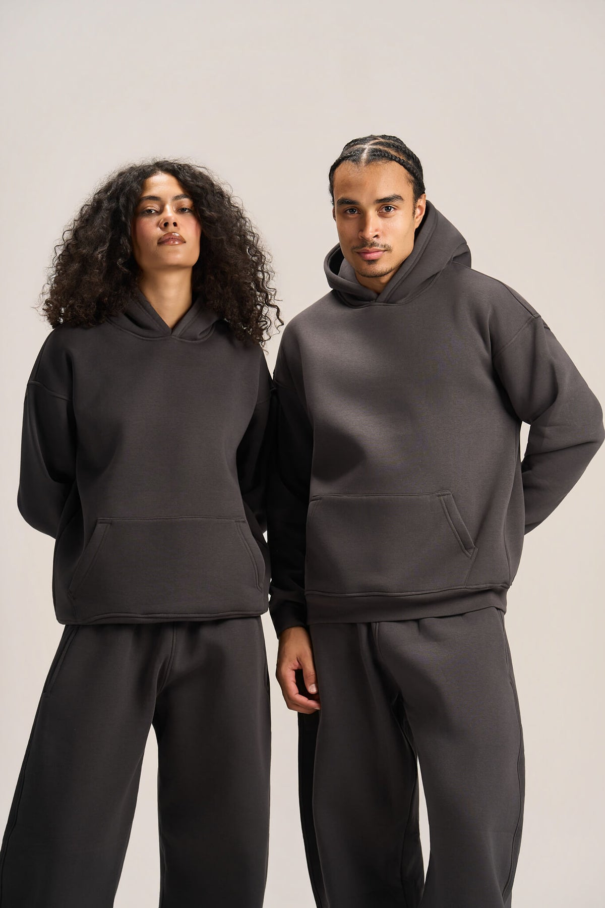 CHARCOAL GREY OVER-SIZED HOODIE