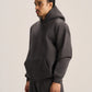 CHARCOAL GREY OVER-SIZED HOODIE