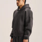 CHARCOAL GREY ESSENTIAL ZIP UP HOODIE