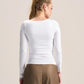 SQUARE NECK LONG SLEEVE TOP