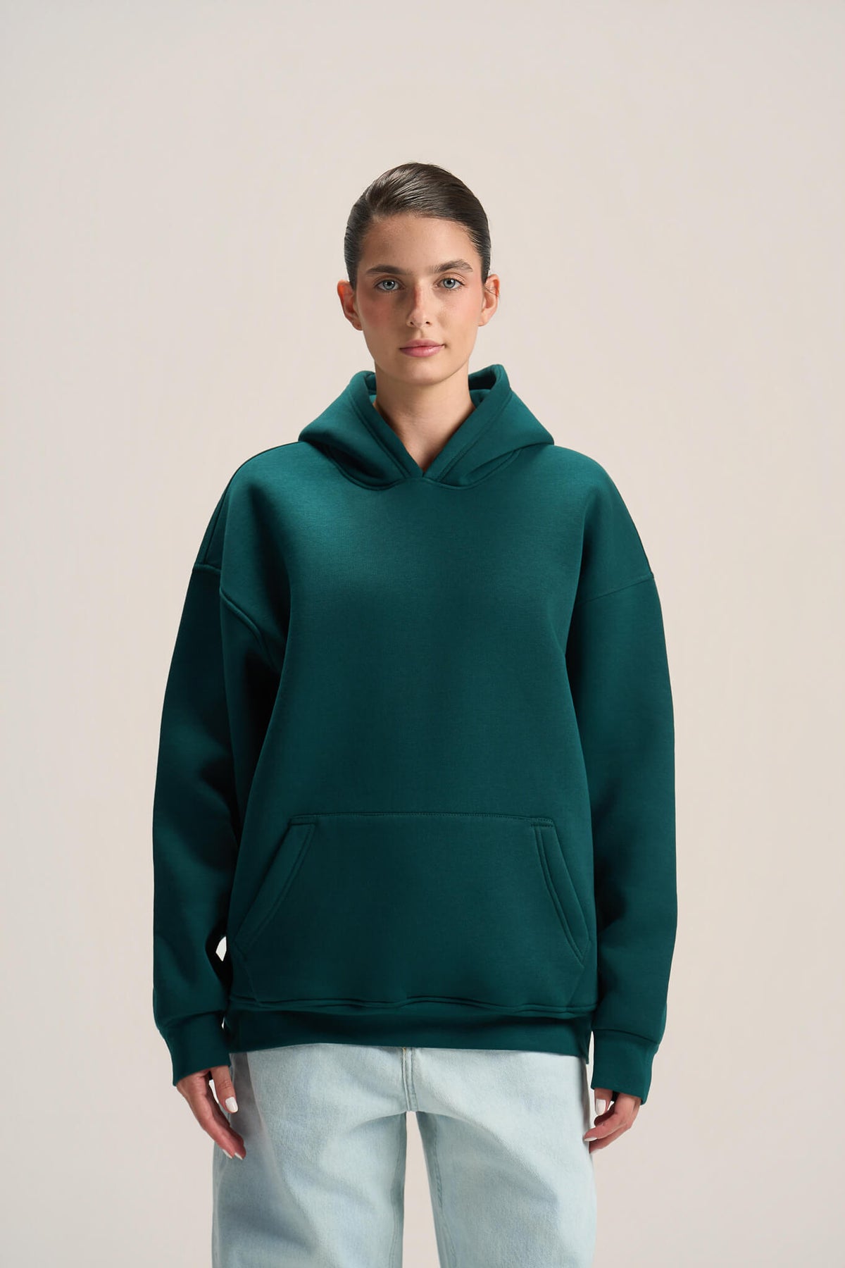 TEAL OVER-SIZED HOODIE