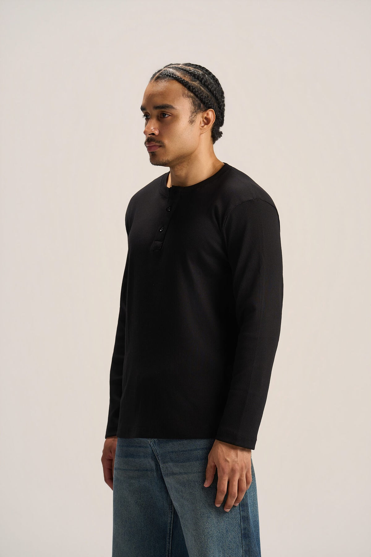 LONG SLEEVE HENLEY SHIRT