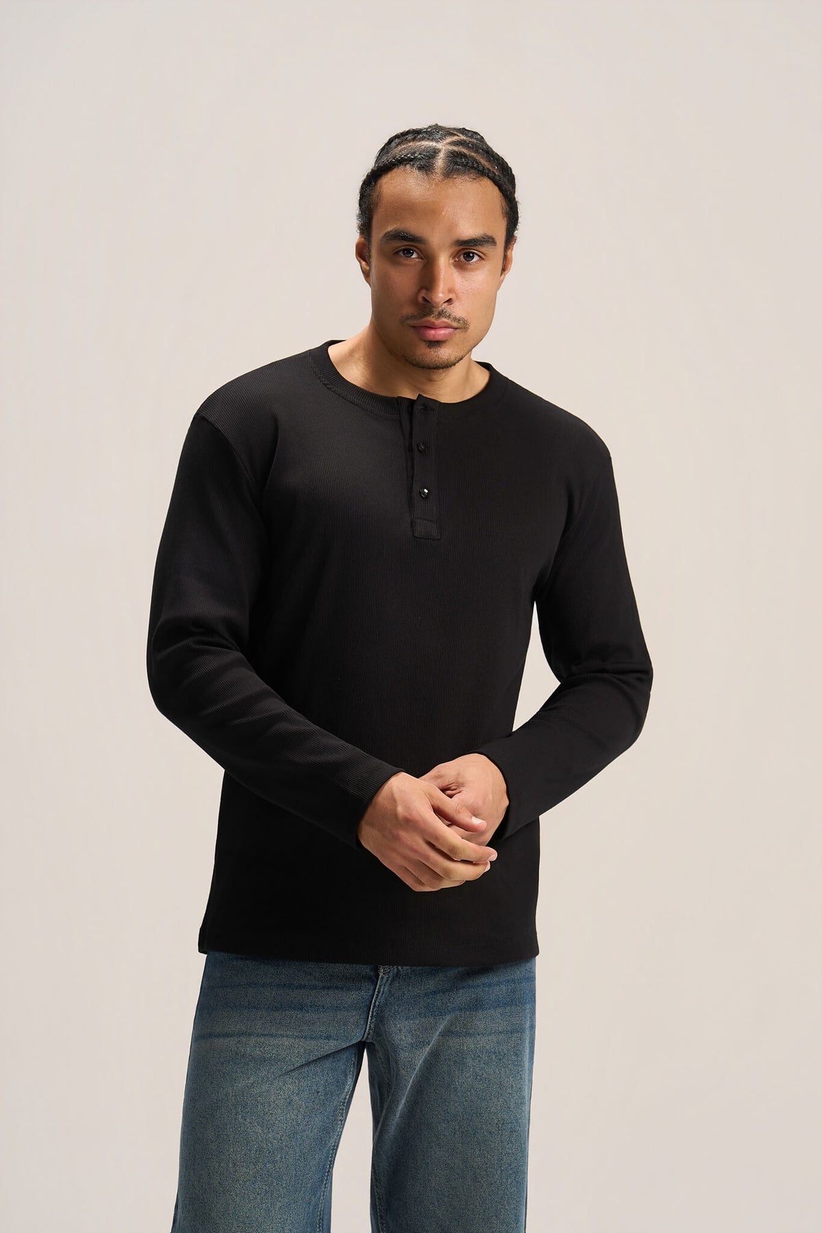 LONG SLEEVE HENLEY SHIRT