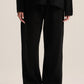 BLACK COZY KNIT PANTS
