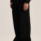 BLACK COZY KNIT PANTS