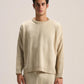 LIGHT BEIGE COZY KNIT PULLOVER