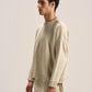 LIGHT BEIGE COZY KNIT PULLOVER