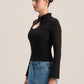 KEYHOLE LONG SLEEVE TOP