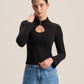 KEYHOLE LONG SLEEVE TOP