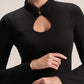 KEYHOLE LONG SLEEVE TOP