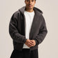 CHARCOAL GREY ESSENTIAL ZIP UP HOODIE