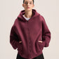 BURGUNDY ESSENTIAL ZIP UP HOODIE