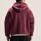 BURGUNDY ESSENTIAL ZIP UP HOODIE
